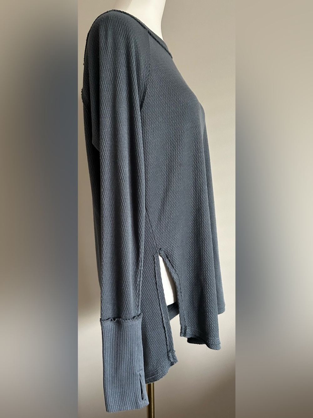 We The Free by Free People “Snowy” Thermal Tunic in Dark Grey - Picture 6 of 11